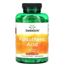 Swanson, Pantothenic Acid, 500 mg, 250 Capsules