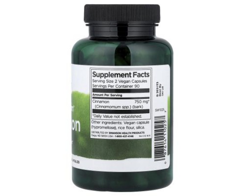 Swanson, Full Spectrum® Cinnamon, 180 Vegan Capsules (375 mg per Capsule)