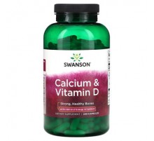 Swanson, Calcium & Vitamin D, 240 Capsules