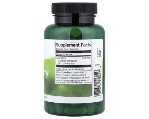 Swanson, Acai Berry, 500 mg, 120 Capsules Swanson, Acai Berry, 500 mg, 120 Capsules