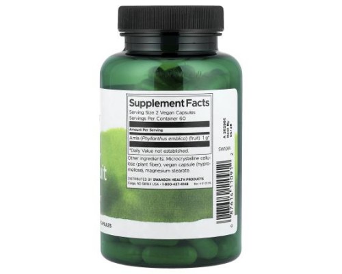 Swanson, Full Spectrum® Amla Fruit, 120 Vegan Capsules (250 mg per Capsule) Swanson, Full Spectrum® Amla Fruit, 120 Vegan Capsules (250 mg per Capsule)
