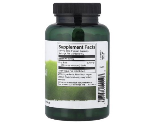 Swanson, Full Spectrum® Holy Basil Leaf, 400 mg, 120 Vegan Capsules