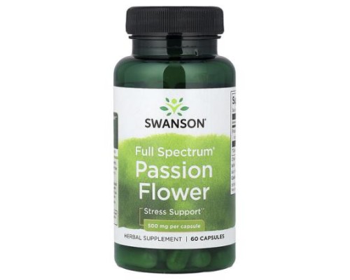Swanson, Full Spectrum® Passion Flower, 500 mg, 60 Capsules Swanson, Full Spectrum® Passion Flower, 500 mg, 60 Capsules
