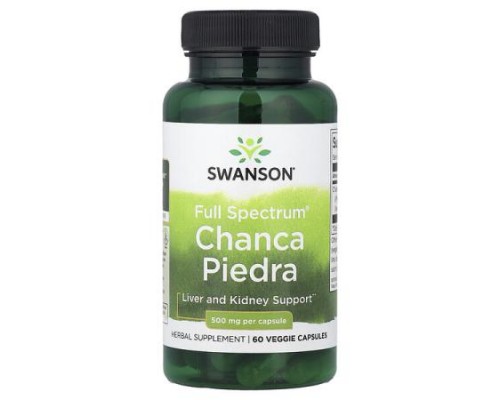 Swanson, Full Spectrum® Chanca Piedra, 500 mg, 60 Veggie Capsules