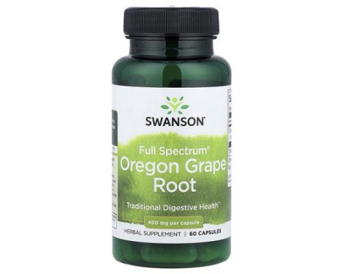 Swanson, Full Spectrum® Oregon Grape Root, 400 mg, 60 Capsules