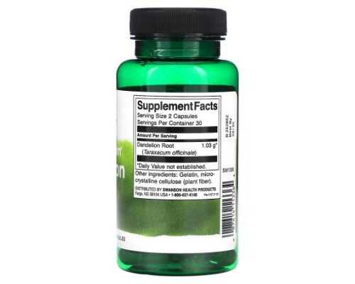 Swanson, Full Spectrum Dandelion Root, 515 mg, 60 Capsules