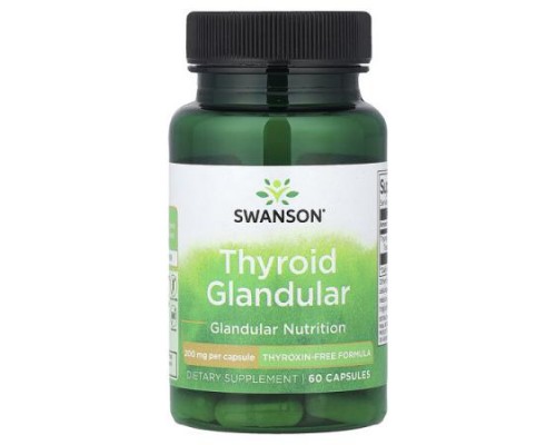 Swanson, Thyroid Glandular, 200 mg, 60 Capsules