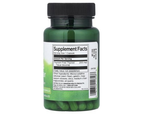 Swanson, Thyroid Glandular, 200 mg, 60 Capsules
