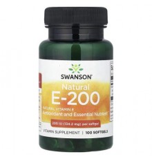 Swanson, Natural Vitamin E, 134.2 mg (200 IU) , 100 Softgels