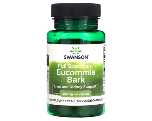 Swanson, Full Spectrum Eucommia Bark, 400 mg , 60 Veggie Capsules