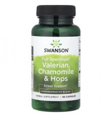 Swanson, Full Spectrum® Valerian, Chamomile & Hops, 60 Capsules