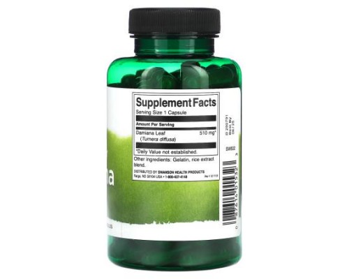 Swanson, Full Spectrum Damiana, 510 mg , 100 Capsules