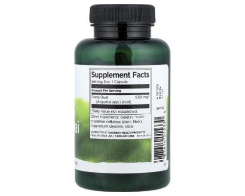 Swanson, Full Spectrum® Dong Quai, 530 mg, 100 Capsules Swanson, Full Spectrum® Dong Quai, 530 mg, 100 Capsules