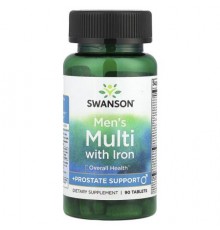 Swanson, Men's Multi With Iron, 90 Tablets