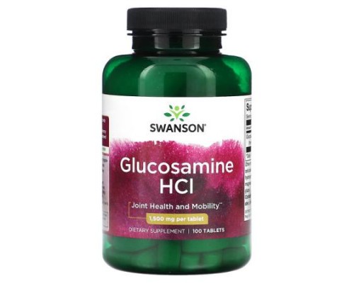 Swanson, Glucosamine HCl, 1,500 mg, 100 Tablets