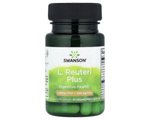 Swanson, L. Reuteri Plus, 30 Vegan EMBO Caps® AP