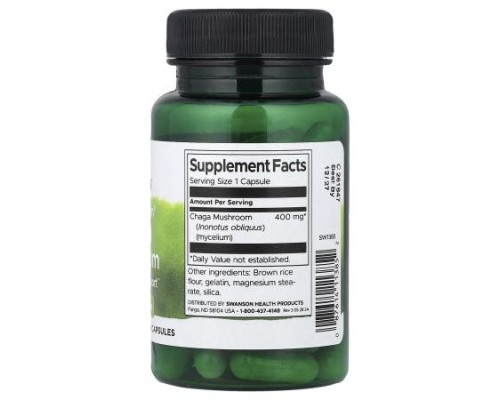 Swanson, Full Spectrum® Chaga Mushroom, 400 mg, 60 Capsules