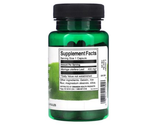 Swanson, Full Spectrum Moringa Oleifera, 400 mg, 60 Capsules