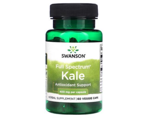 Swanson, Full Spectrum Kale, 400 mg, 60 Veggie Caps