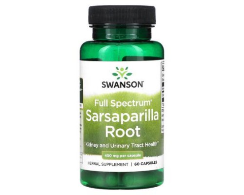 Swanson, Full Spectrum® Sarsaparilla Root, 450 mg, 60 Capsules