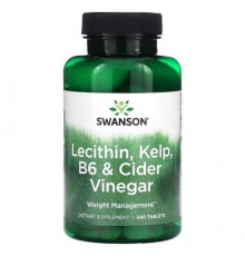 Swanson, Lecithin, Kelp, B6 & Cider Vinegar, 240 Tablets