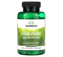 Swanson, Gugulipid with BioPerine, Standardized, 90 Tablets