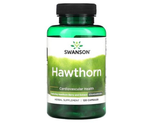 Swanson, Hawthorn, Standardized, 120 Capsules