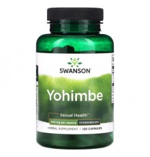 Swanson, Yohimbe, Standardized, 500 mg, 120 Capsules