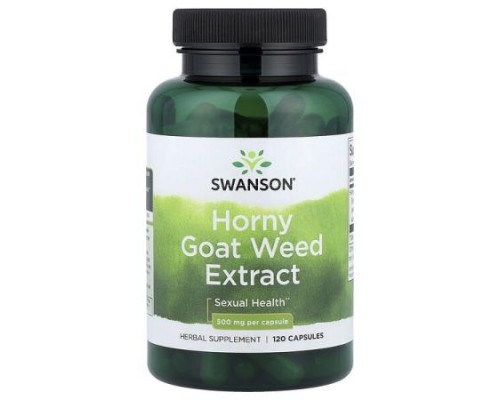 Swanson, Horny Goat Weed Extract, 500 mg, 120 Capsules