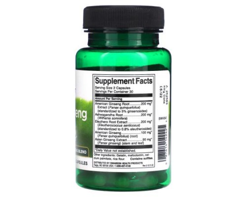 Swanson, Dual Ginseng Plus, 60 Capsules