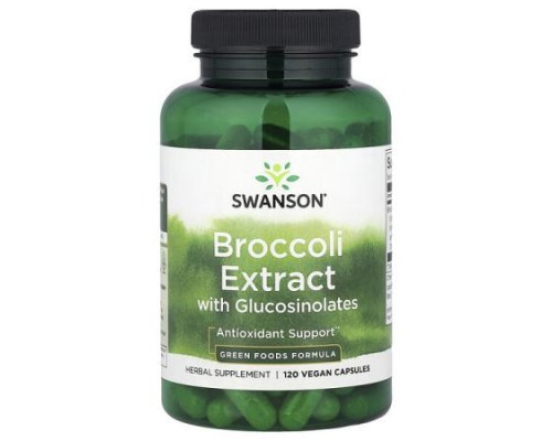 Swanson, Broccoli Extract with Glucosinolates, 120 Vegan Capsules (600 mg per Capsule) Swanson, Broccoli Extract with Glucosinolates, 120 Vegan Capsules (600 mg per Capsule)