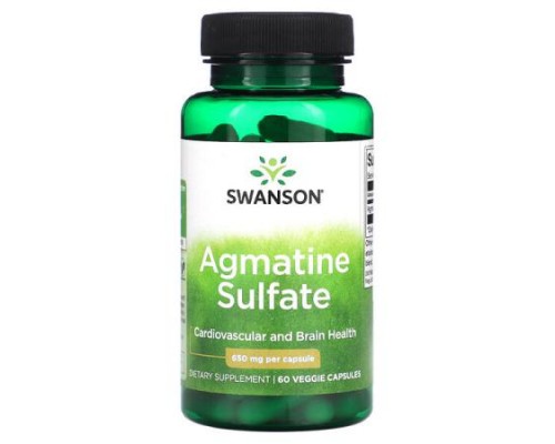 Swanson, Agmatine Sulfate, 650 mg, 60 Veggie Capsules Swanson, Agmatine Sulfate, 650 mg, 60 Veggie Capsules