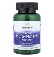 Swanson, Albion® Multi-Mineral with Iron, 120 Capsules