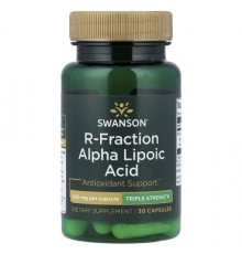 Swanson, R-Fraction Alpha Lipoic Acid, Triple Strength, 300 mg, 30 Capsules
