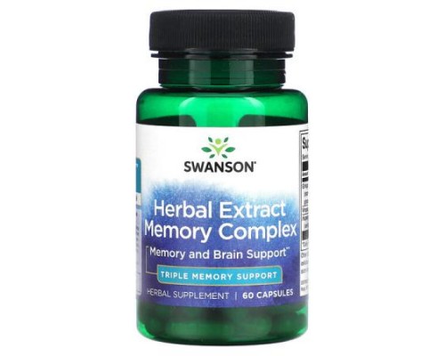 Swanson, Herbal Extract Memory Complex, 60 Capsules