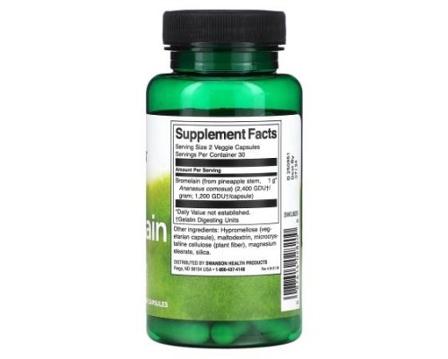 Swanson, Bromelain, 500 mg, 60 Veggie Capsules
