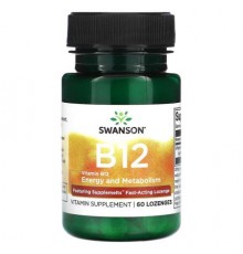 Swanson, Vitamin B12, 60 Lozenges (5,000 mcg per Lozenge)