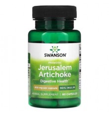 Swanson, Prebiotic Jerusalem Artichocke, 400 mg, 60 Capsules