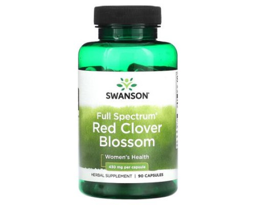 Swanson, Full Spectrum Red Clover Blossom, 430 mg , 90 Capsules