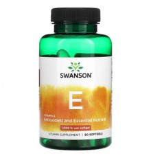 Swanson, Vitamin E, 1,000 IU, 60 Softgels
