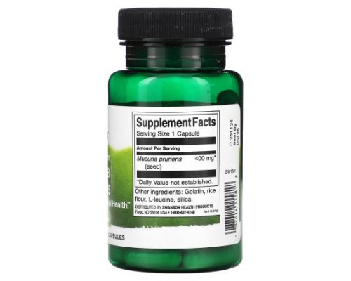 Swanson, Full Spectrum Mucuna Pruriens, 400 mg, 60 Capsules