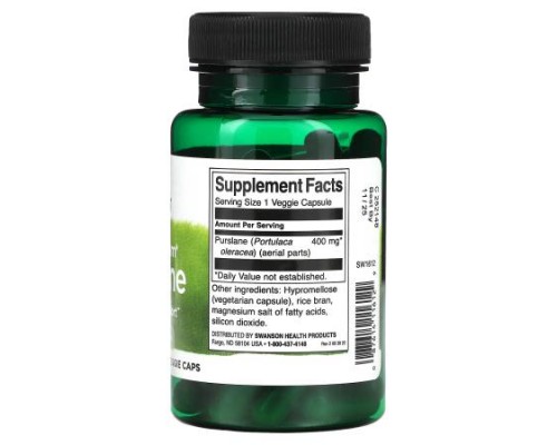 Swanson, Full Spectrum Purslane, 400 mg, 60 Veggie Caps