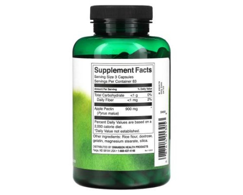 Swanson, Apple Pectin, 300 mg, 250 Capsules Swanson, Apple Pectin, 300 mg, 250 Capsules