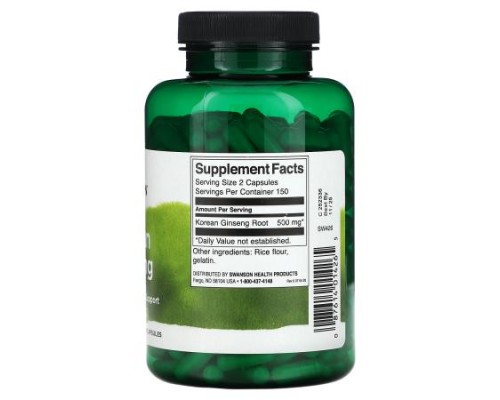 Swanson, Korean Ginseng, 250 mg, 300 Capsules