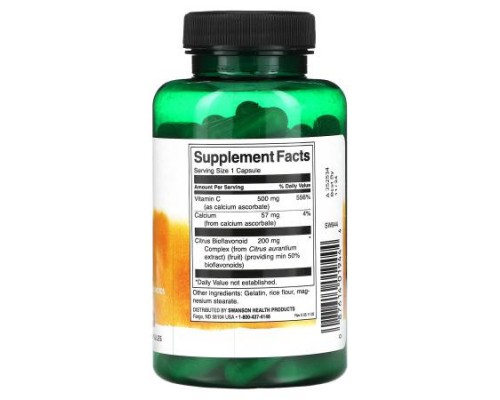 Swanson, Buffered Vitamin C with Bioflavonoids, 100 Capsules