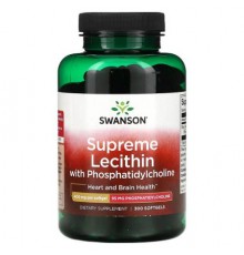 Swanson, Supreme Lecithin with Phosphatidylcholine , 400 mg , 300 Softgels