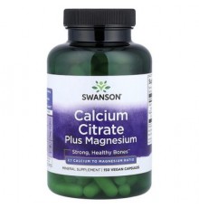Swanson, Calcium Citrate Plus Magnesium, 150 Vegan Capsules