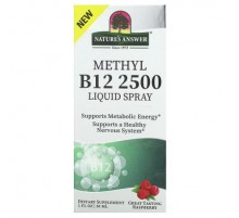 Nature's Answer, Methyl B12 2500 Liquid Spray, Raspberry, 2,500 mcg, 1 fl oz (30 ml)