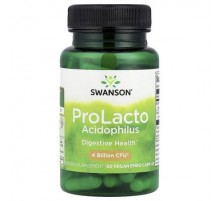 Swanson, ProLacto Acidophilus, 4 Billion CFU, 60 Vegan EMBO Caps® AP