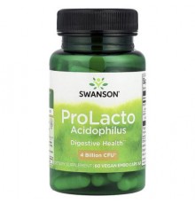 Swanson, ProLacto Acidophilus, 4 Billion CFU, 60 Vegan EMBO Caps® AP